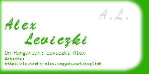 alex leviczki business card